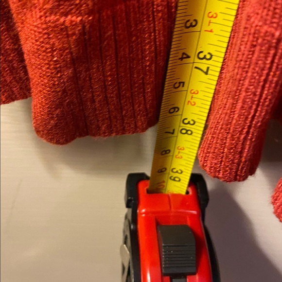 JM Collection Rusty/Red Cardigan - Picture 7 of 8